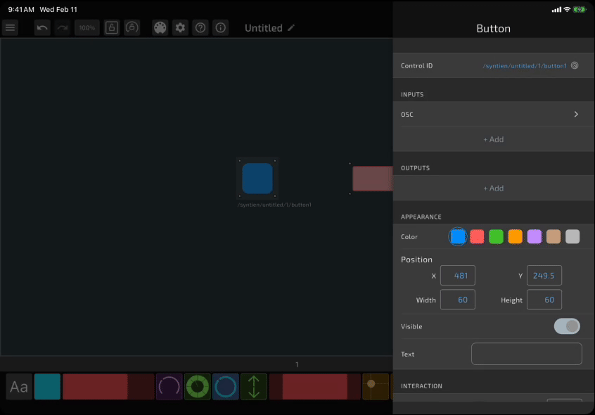 Configuring button MIDI outputs