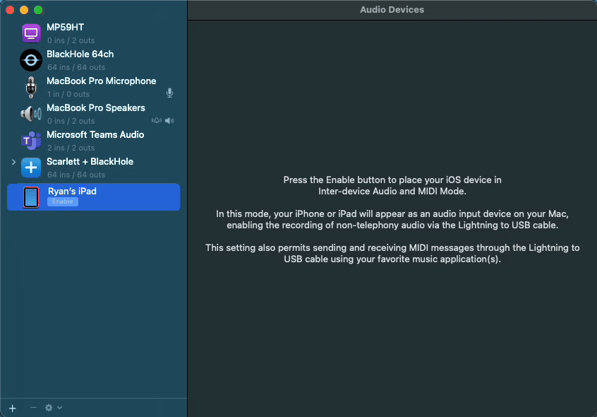 Setting up MIDI on Mac
